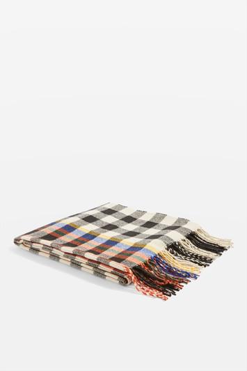 Topshop Grid Pop Striped Scarf