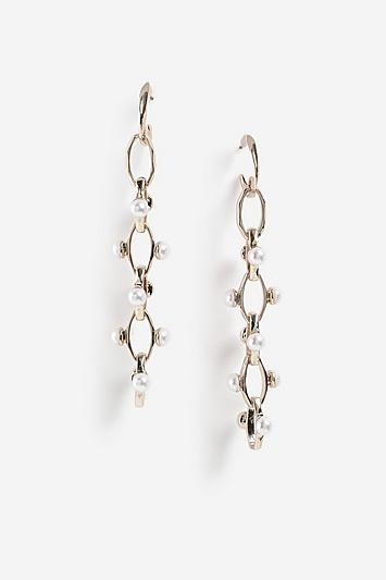 Topshop Pearl Link Drop Earrings