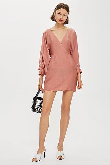 Topshop Velvet Satin Mini Dress