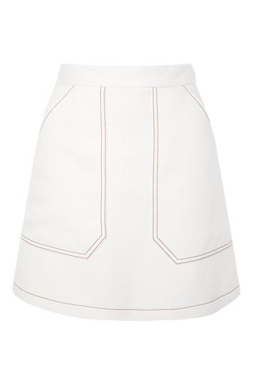 Topshop Contrast Seam A-line Skirt
