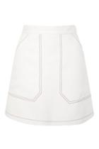 Topshop Contrast Seam A-line Skirt