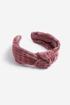 Topshop *pink Velvet Pleat Knot Headband
