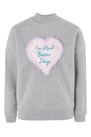 Topshop *'better Days' High Neck Sweater By Tee & Cake