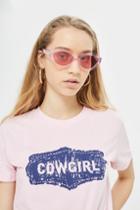 Topshop Petite 'cowgirl' Slogan T-shirt