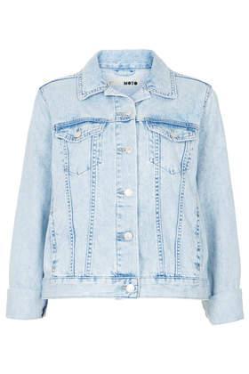 Topshop Moto Fitted Denim Jacket