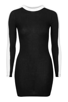 Topshop Colourblock Long Sleeve Tunic