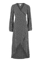 Topshop Pinstripe Wrap Duster Dress By Band Of Gypsies