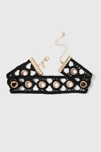 Topshop Eyelet Choker Necklace