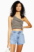Topshop Stripe One Shoulder Vest