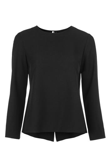 Topshop Tie Back Long Sleeve Top