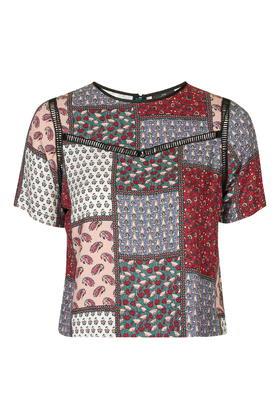 Topshop Petite Scarf Print Tee