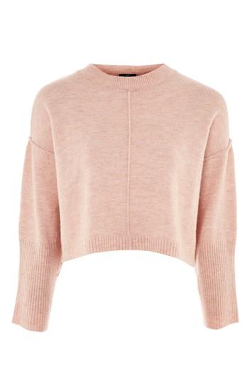 Topshop Petite Mohair Ribbed Cropped Sweater