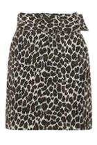 Topshop Animal Jaquard Print Skirt