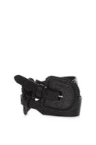 Topshop Embossed Leather Double Buckle Belt