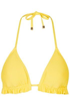 Topshop Frill Triangle Bikini Top