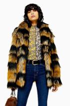 Topshop Tiger Faux Fur Coat