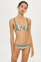 Topshop Striped Classic Bikini Bottoms