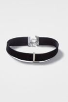 Topshop Velvet 'l' Initial Choker