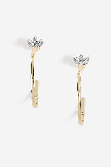 Topshop Crystal Top Hoop Earrings