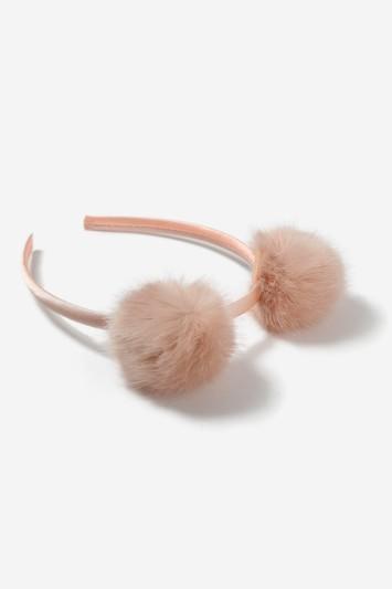 Topshop Coral Pompom Headband