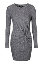 Topshop Tall Knot Front Mini Dress