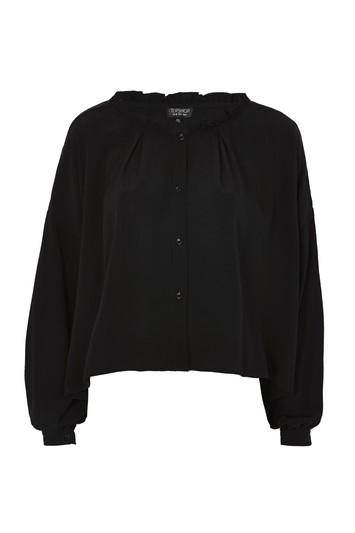 Topshop Frill Neck Blouse
