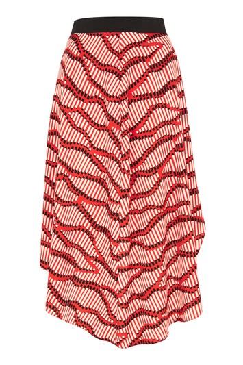 Topshop Matchstick Asymmetrical Midi Skirt