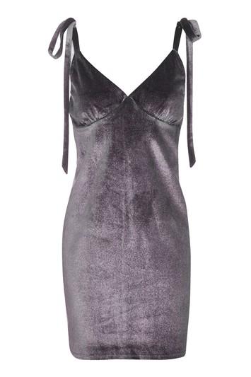 Topshop *glitter Velvet Camisole Dress By Jaded London