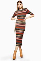 Topshop Tall Knitted Stripe Dress