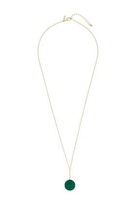 Topshop Semi Precious Green Circle Necklace