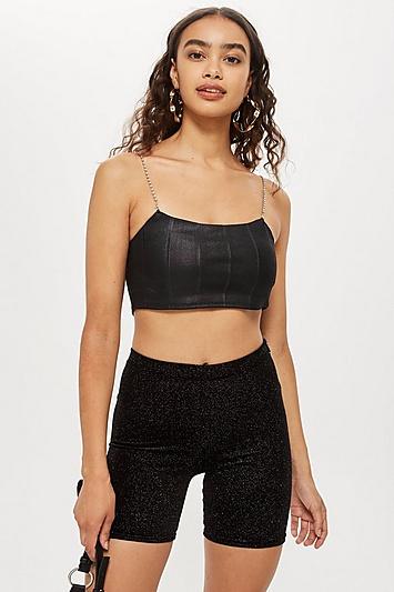 Topshop Glitter Cycling Shorts