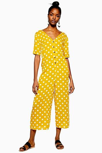 Topshop Spot Jumpsuit