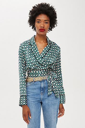 Topshop Geometric Print Pyjama Top