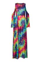 Topshop *rainbow Tie Dye Maxi Beach Dress By Jaded London