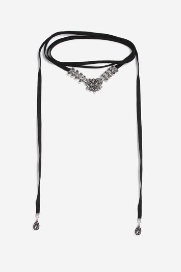 Topshop Tie Up Choker Necklace
