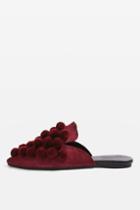 Topshop Kupcake Pompom Flat Mules