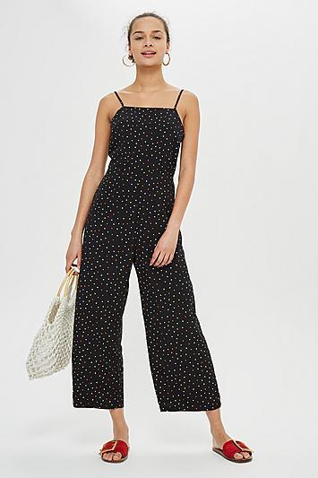 Topshop Multicoloured Spot Jumpsuit