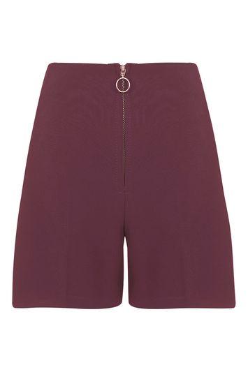 Topshop Zip Front Shorts
