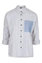 Topshop Oversized Patch Pocket Shirt
