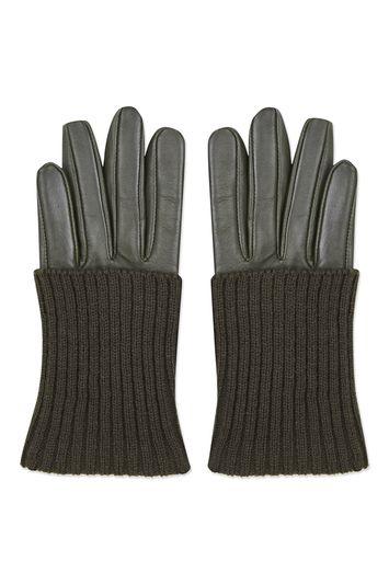Topshop Knit Leather Gloves