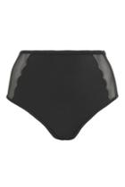 Topshop High Waist Scallop Mesh Bikini Bottoms