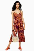 Topshop Slouch Stencil Floral Jumpsuit