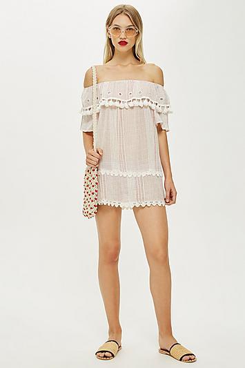 Topshop Strap Tassel Dress