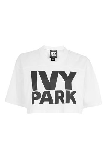 Topshop Logo Crop V Tee By Ivy Park