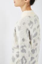 Topshop Leopard Intarsia Jumper By Boutique