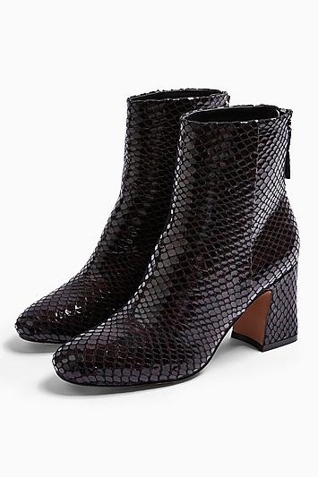 Topshop Belize Burgundy Smart Boots