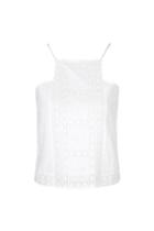 Topshop Broderie Square Neck Top