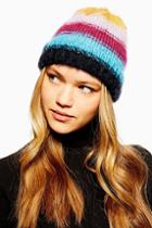 Topshop Brush Striped Ombre Beanie Hat