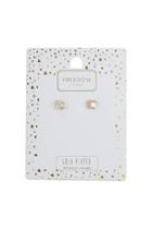 Topshop Gold Plated Cubic Zirconia Stud Earrings