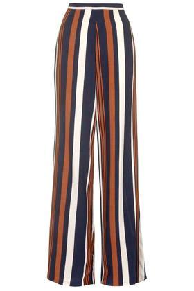 Topshop Striped Wide Leg Pants